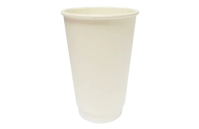 White Smooth Double Wall Paper Cups x500