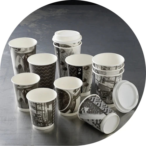 Barista Mixed Design Double Wall Cups x500