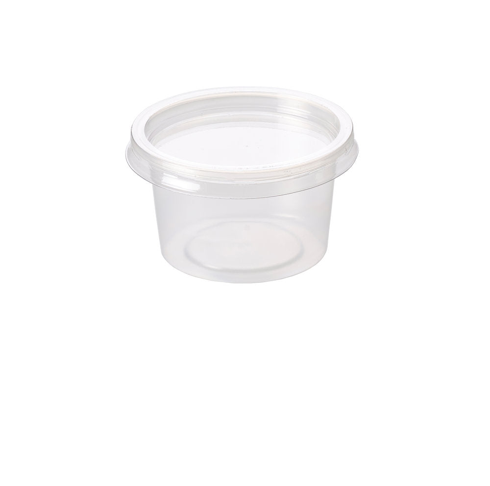 4oz Clear Sauce Container & Lids x 1000
