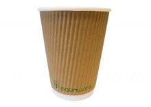 Load image into Gallery viewer, Kraft Compostable Ripple Cups x 500
