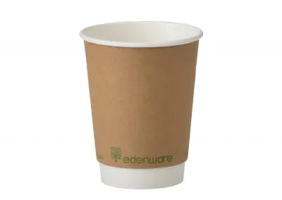 Kraft Compostable Double Wall Cups x 500