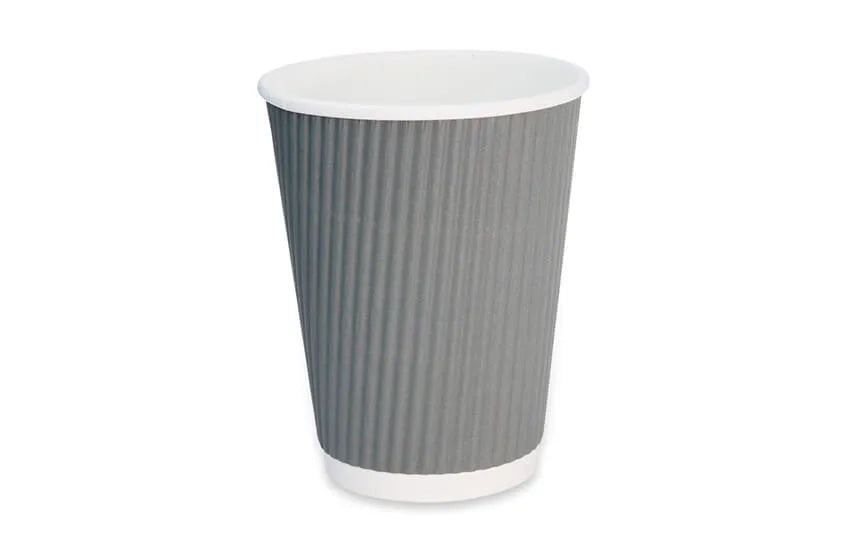 12oz Grey Triple Wall Ripple Cups x 500