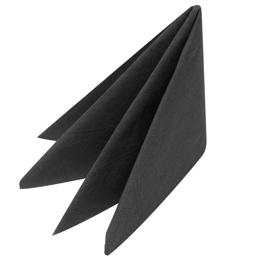 BLACK  2 Ply Napkins 33cm x 2000